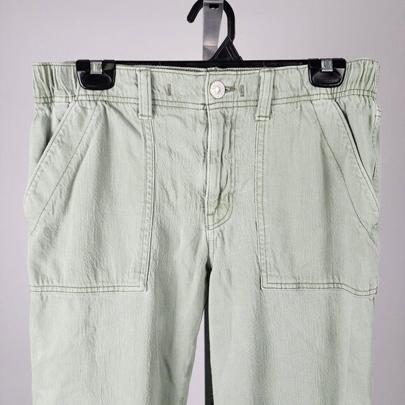 American Eagle Soft Green Denim Joggers Size 8 - Picture 2 of 9